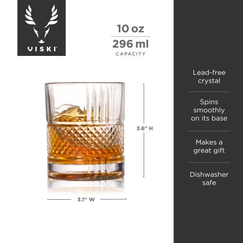 Viski Revolve Crystal Rocks Glass In Clear