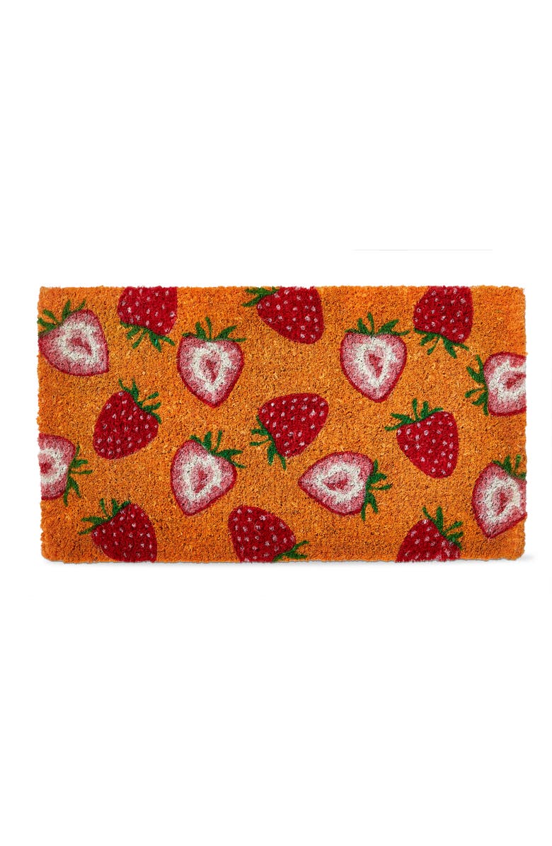 tag Strawberries Coir Mat Multi Coir Everyday, Main, color, Orange