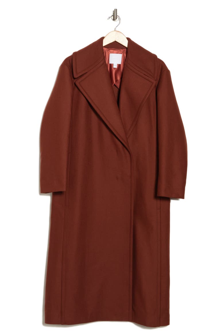 HUGO BOSS Collary Wool Blend Coat, Alternate, color, RUST/ COPPER