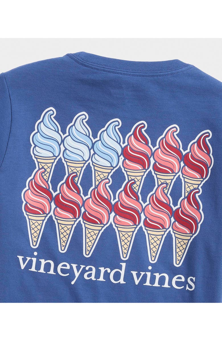 vineyard vines Kids' Ice Cream Cone Cotton Graphic T-Shirt, Alternate, color, Moonshine
