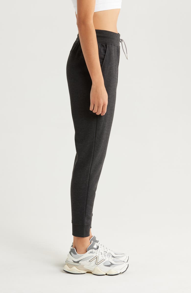 Free Fly Brushed Fleece Joggers, Alternate, color, Heather Black