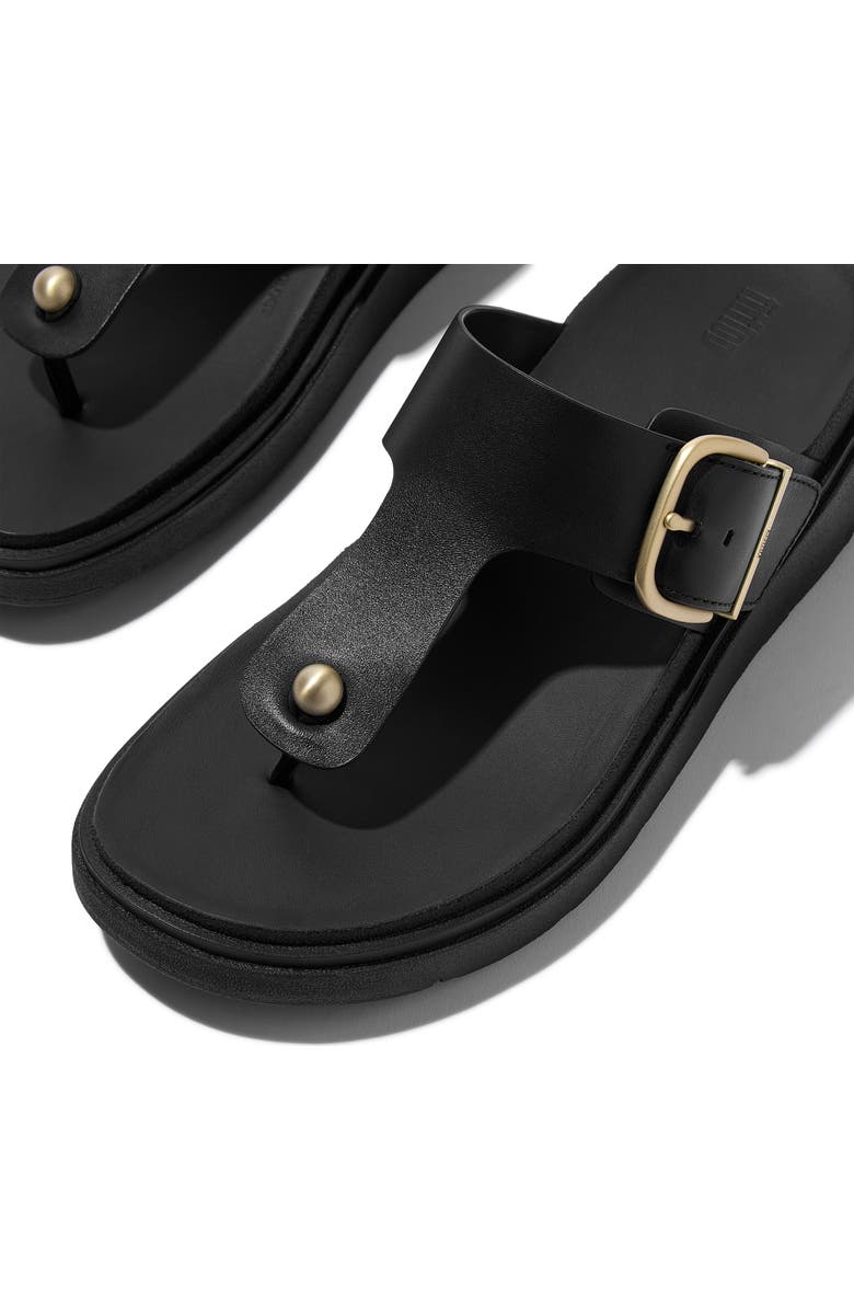 FitFlop Gen-FF Buckle lea Toe-Post, Alternate, color, Black