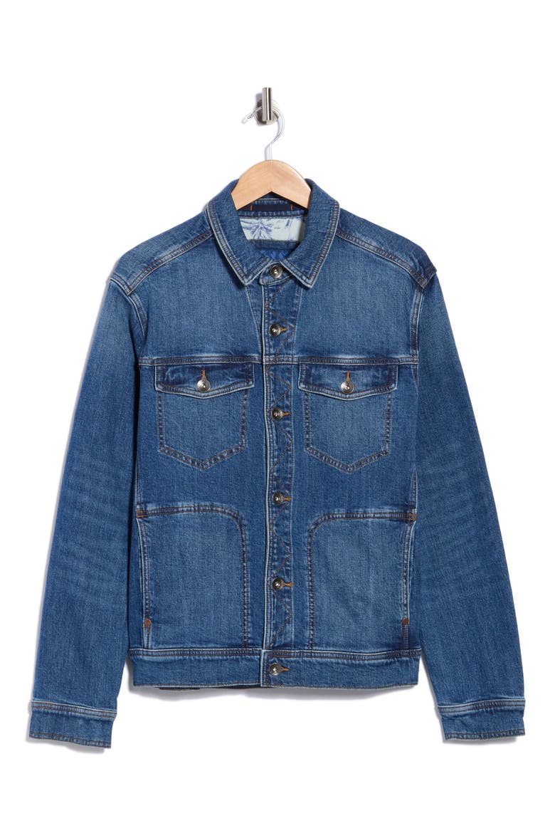 Indigo Palms Trucker Jacket, Alternate, color, MED COASTAL