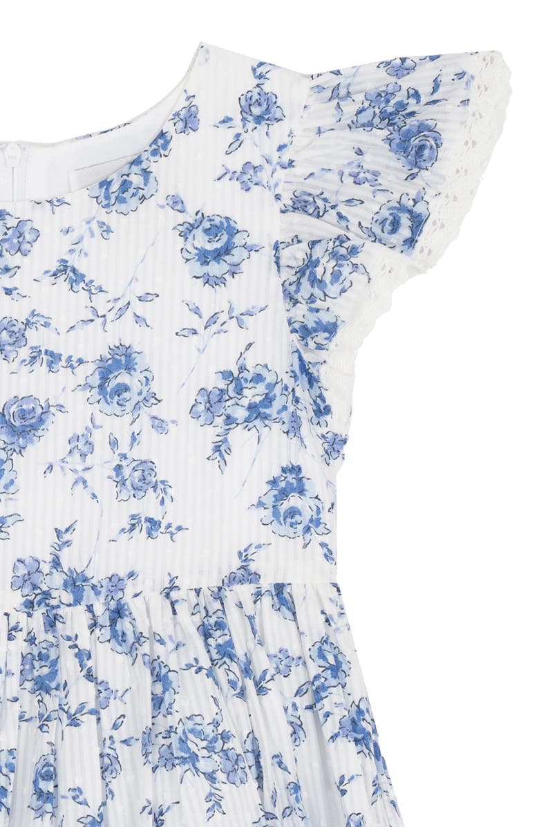 Rare Editions Kids' Floral Print Dress & Crossbody Bag Set, Alternate, color, Blue