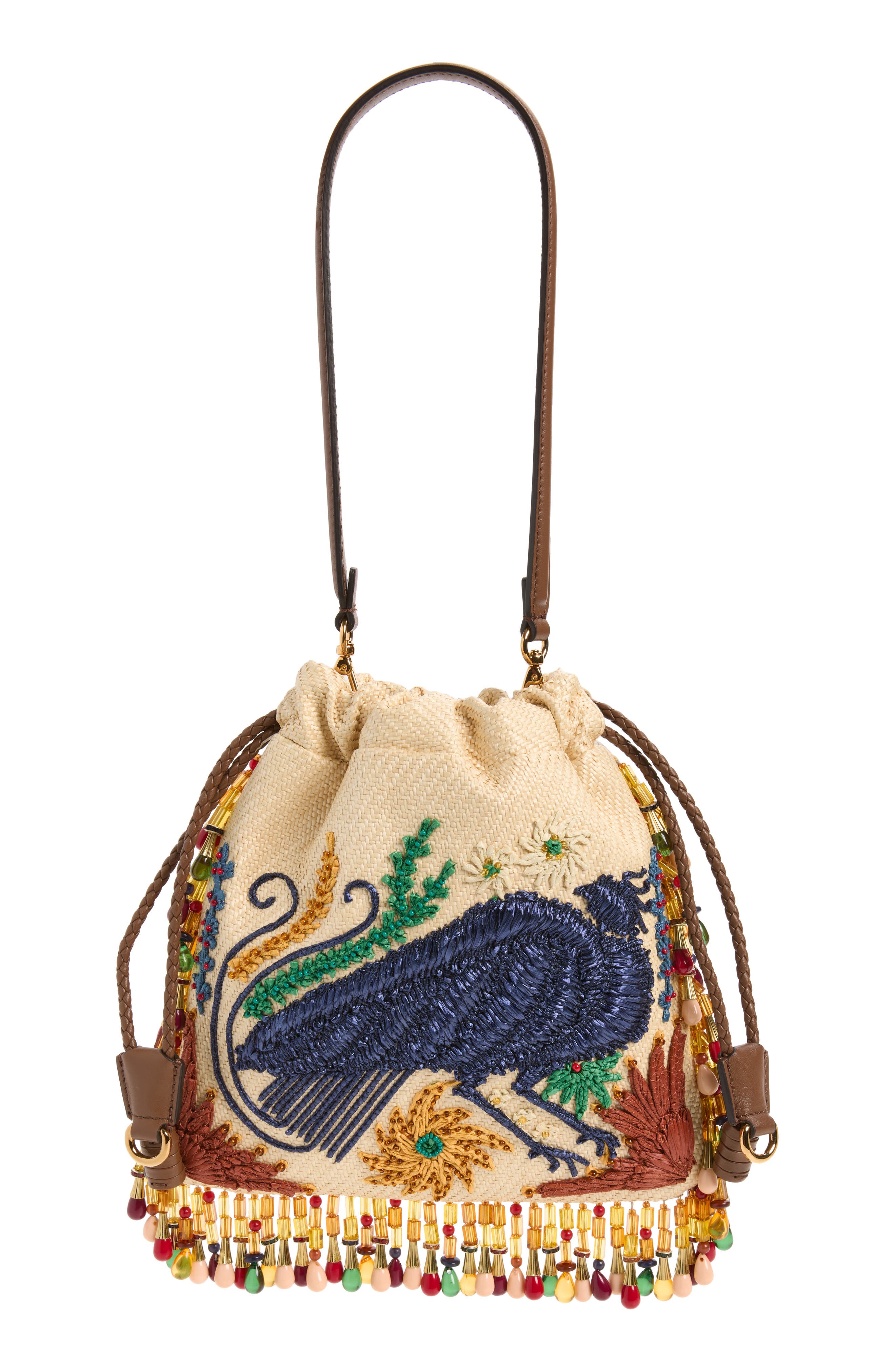 x Tabby Booth Small Embroidered Beaded Kalispera Bag, Main, color, BEIGE