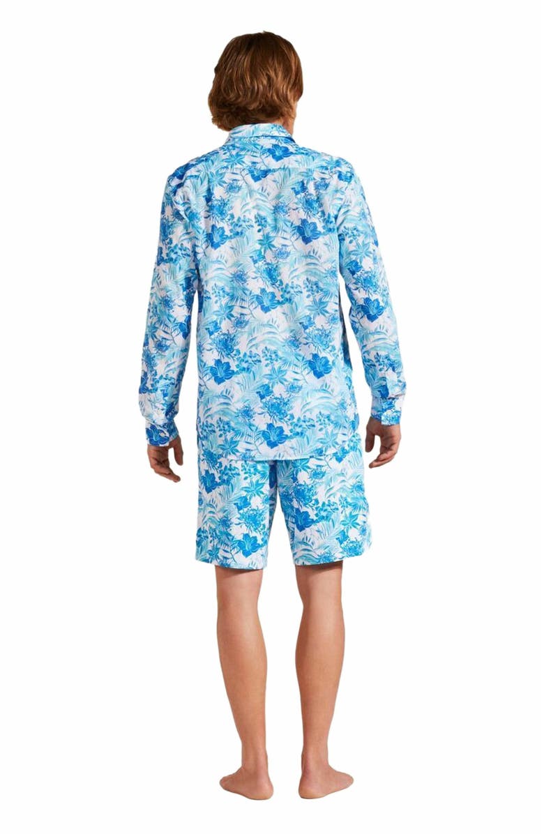Vilebrequin Unisex Cotton Voile Lightweight Shirt Tahiti Flowers, Alternate, color,