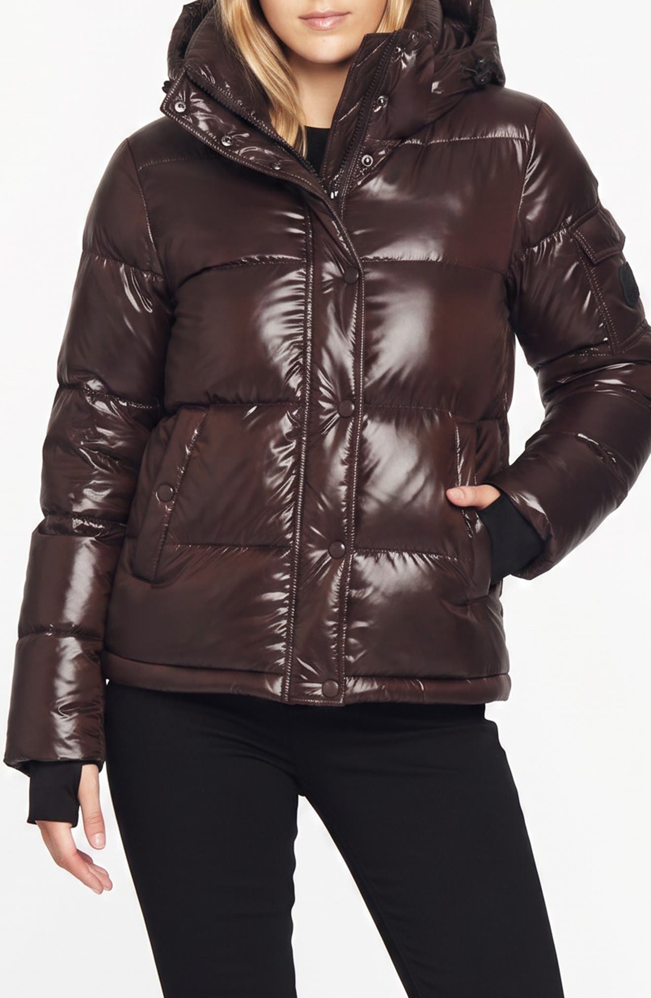 S13 Ella Puffer Jacket In Espresso