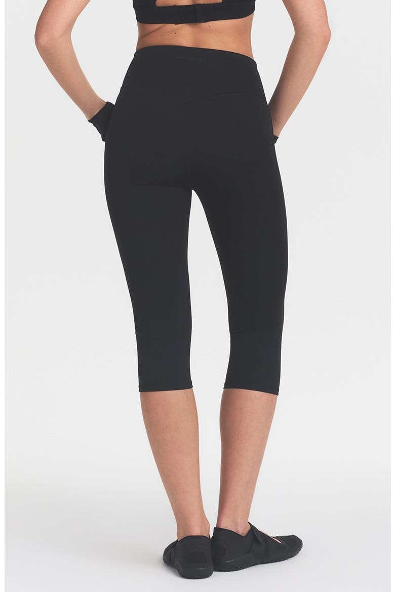 Matte High Waist Crop Leggings, Alternate, color, NSKM OBSIDIAN