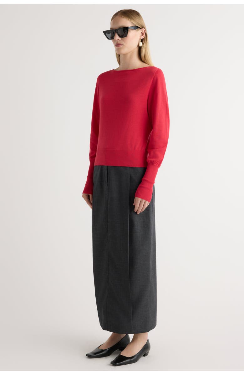 Modern Citizen Hanli Cotton-Silk Boat-Neck Sweater, Alternate, color,