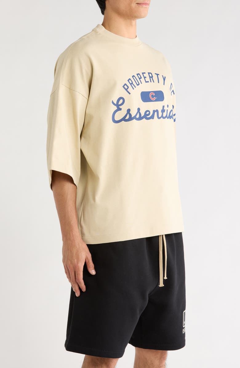 Fear of God Essentials x MLB Cubs Cotton Graphic T-Shirt, Alternate, color, Sandstone