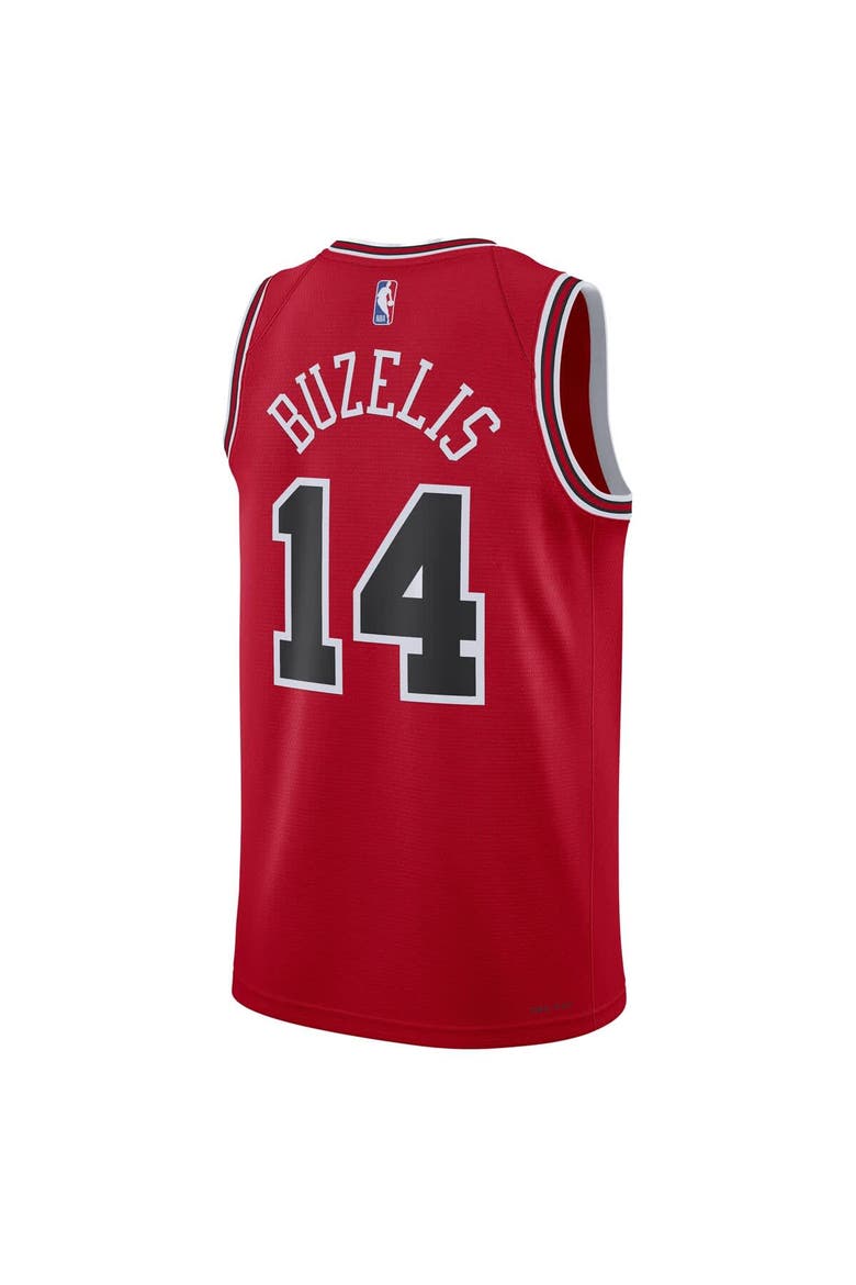 Unisex Nike Matas Buzelis Red Chicago Bulls Swingman Player Jersey - Icon Edition, Alternate, color, Red
