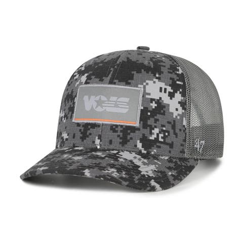 Men's '47 Camo Tennessee Volunteers Smokey Grey Square Script Trucker Adjustable Hat