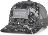 '47 Men's '47 Camo Tennessee Volunteers Smokey Grey Square Script Trucker Adjustable Hat