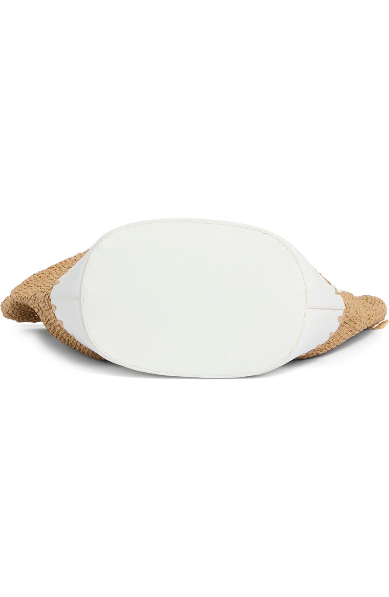 Collection XIIX Curved Straw Tote Bag, Alternate, color, Natural White