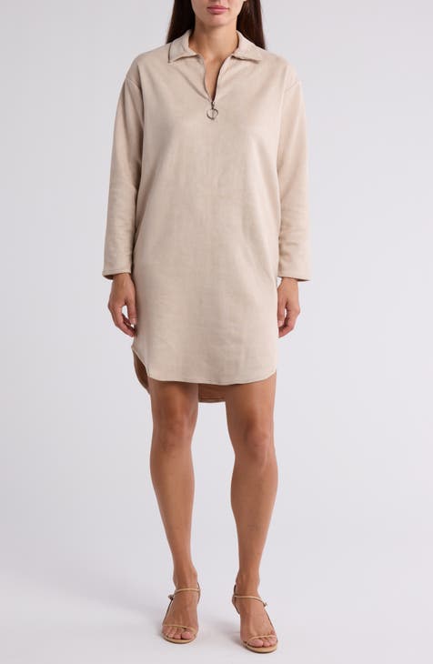 Prescott Faux Suede Shirtdress