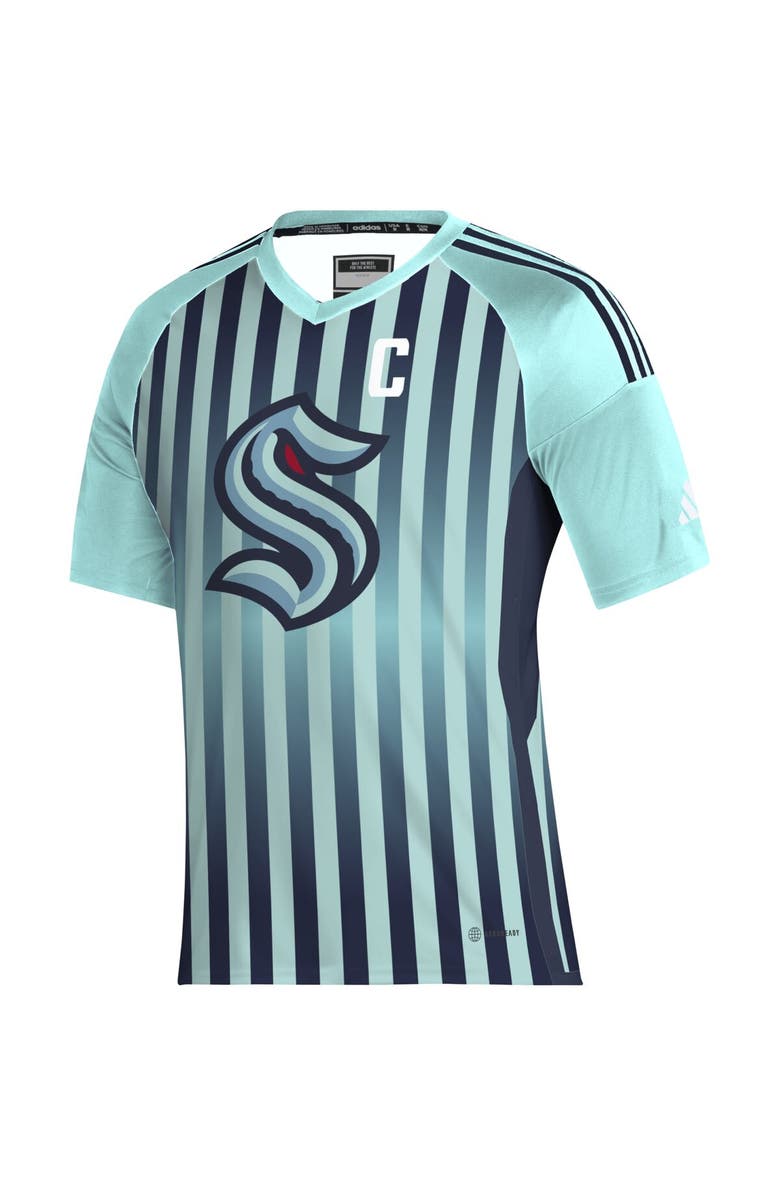 adidas Men's adidas Light Blue Seattle Kraken AEROREADY Raglan Soccer Top, Alternate, color, 