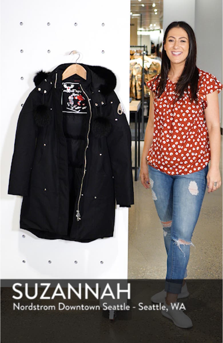 'Stirling' Down Parka with Genuine Fox Fur Trim, sales video thumbnail