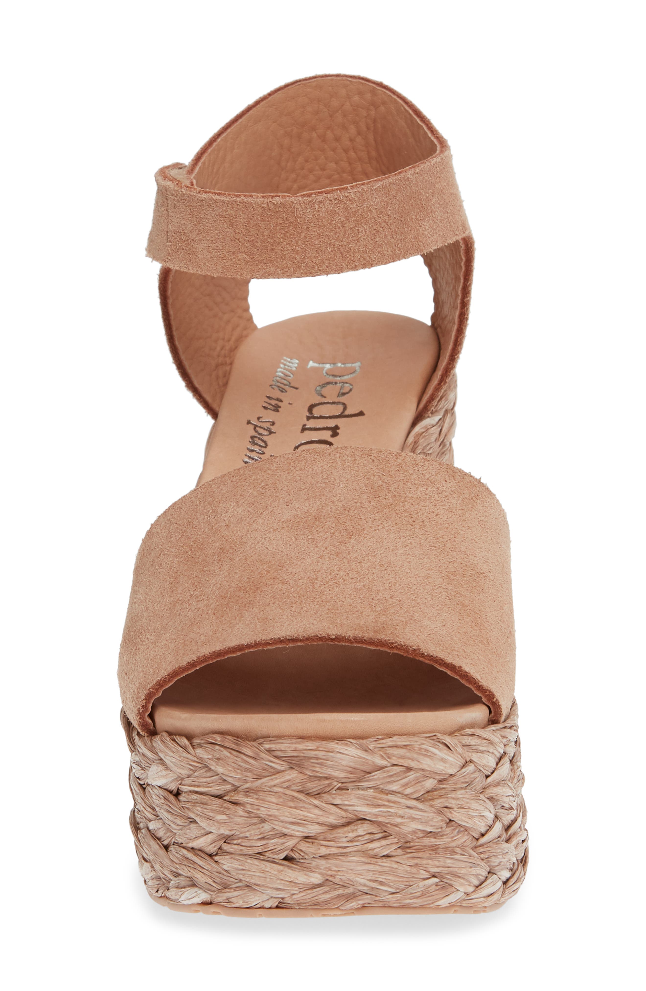 Dory Raffia Wedge Sandal, Alternate, color, ROSE CASTORO