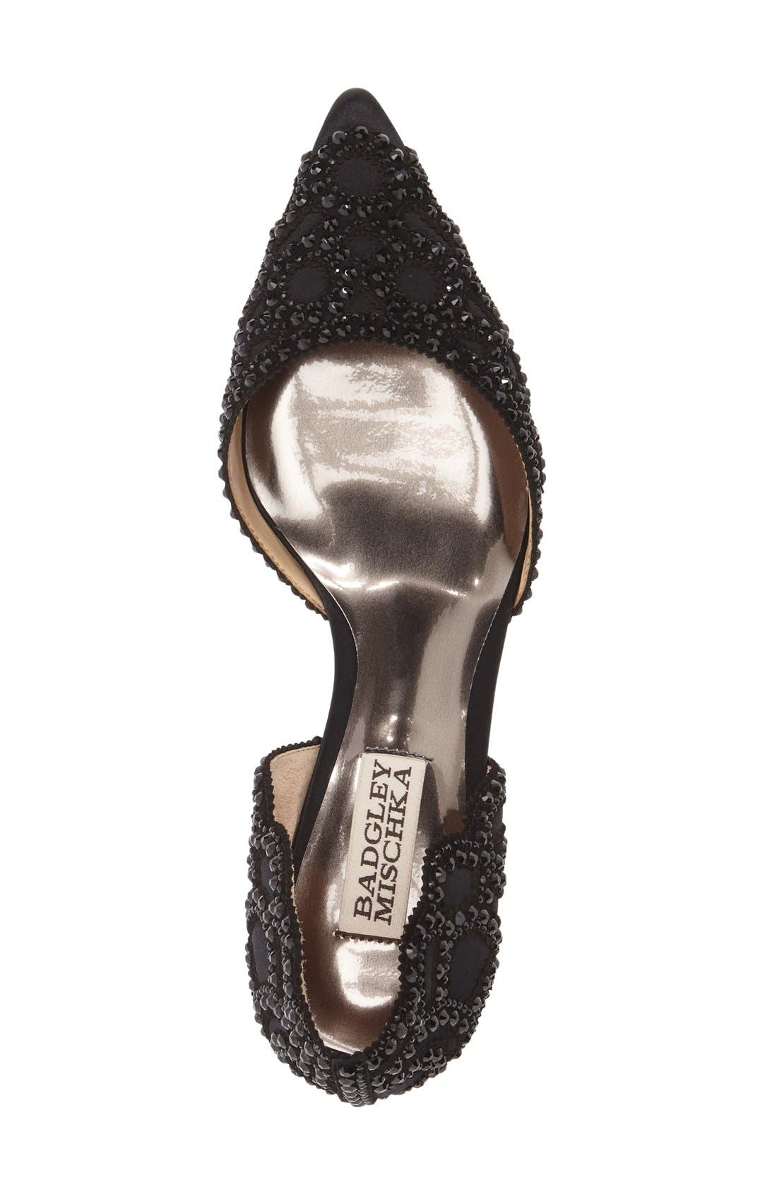 Ginny d'Orsay Pointed Toe Pump - Wide Width Available, Alternate, color, BLACK SATIN