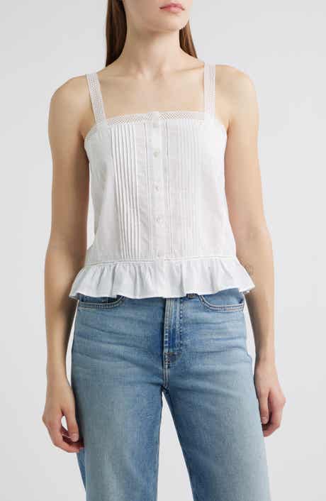 Alex Mill Ruby Pintuck Pleat Cotton Camisole