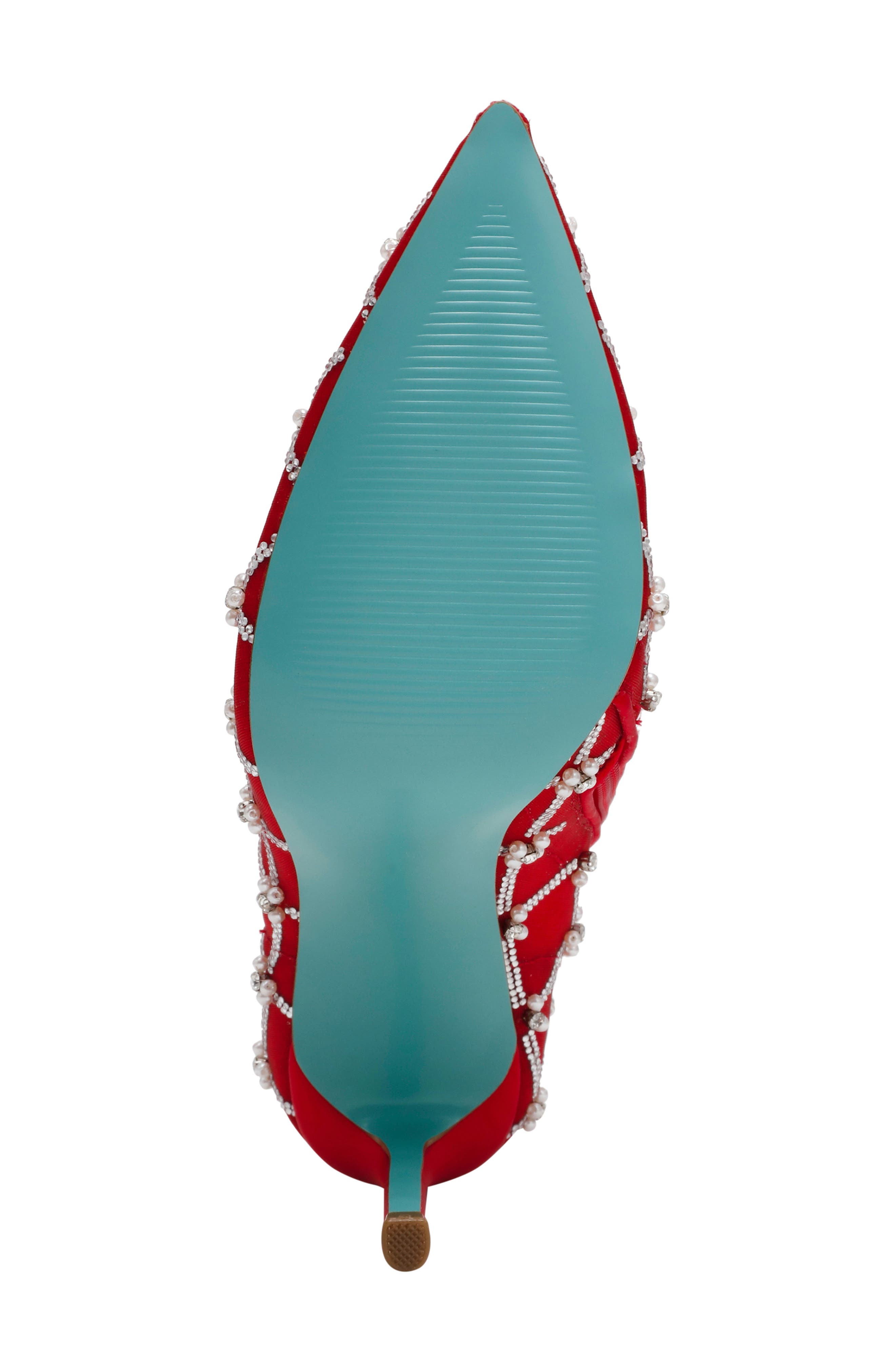 Lark Crystal Embellished Bootie, Alternate, color, RED