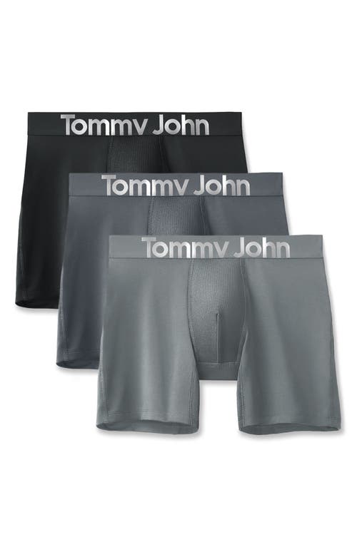 Tommy John 3-pack 360 Sport 8-inch Essentials Boxer Briefs In Gray