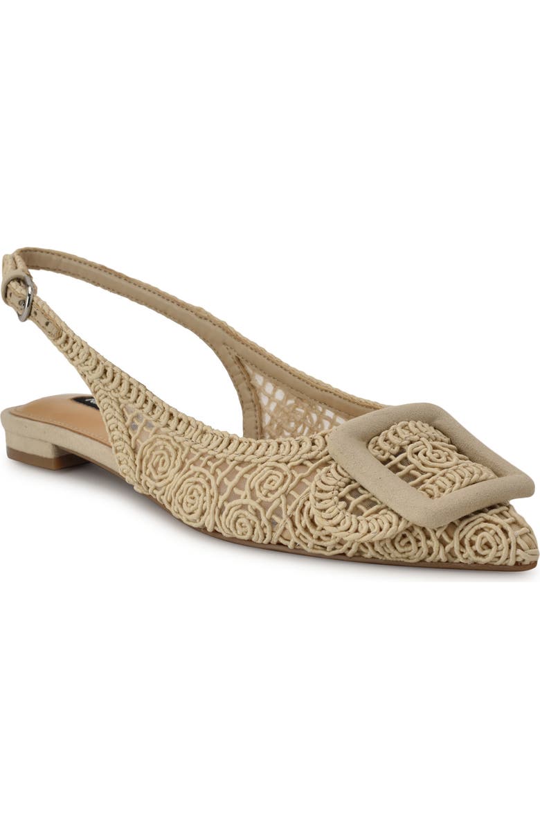 Nine West Jasser Pointed Toe Slingback Flat, Main, color,