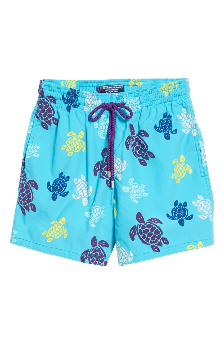 Vilebrequin Multicolor Turtle Print Swim Trunks, Alternate, color, 