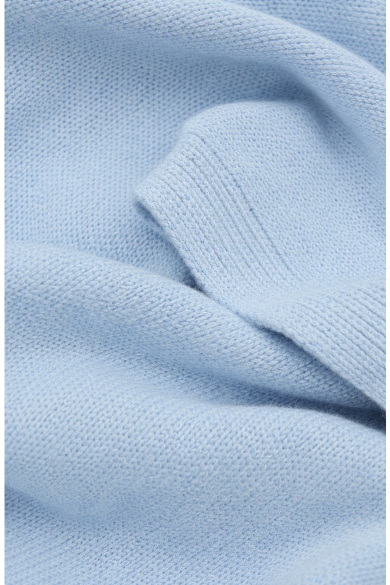 Open Collar Short Sleeve Knit Polo, Alternate, color, Light Blue