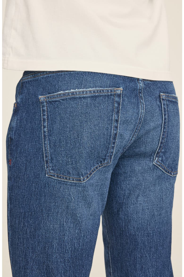 High Waist Straight Leg Jeans, Alternate, color, DARK COVE