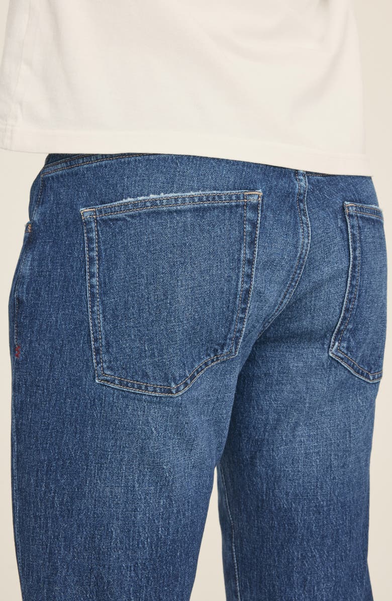 WARP+WEFT High Waist Straight Leg Jeans, Alternate, color, Dark Cove