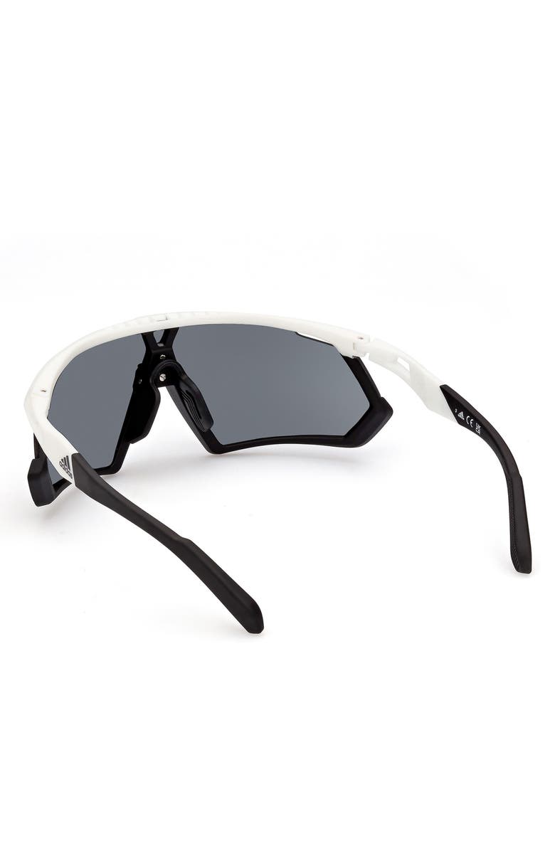 adidas Shield Sunglasses, Alternate, color, White/ Other / Smoke