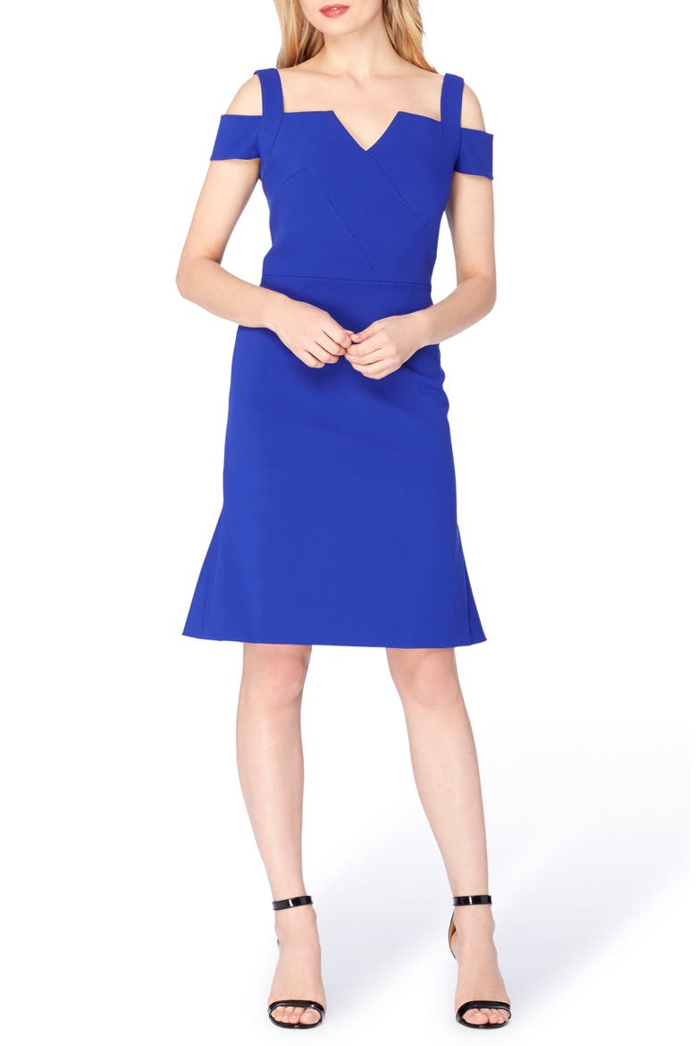 Cold Shoulder Sheath Dress, Main, color, COBALT