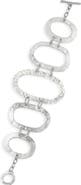 Karine Sultan Hammered Oval Link Toggle Bracelet