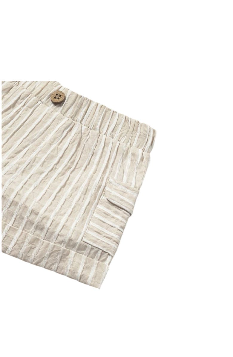 Mayoral 3 Piece Shorts Set, Alternate, color, Beige