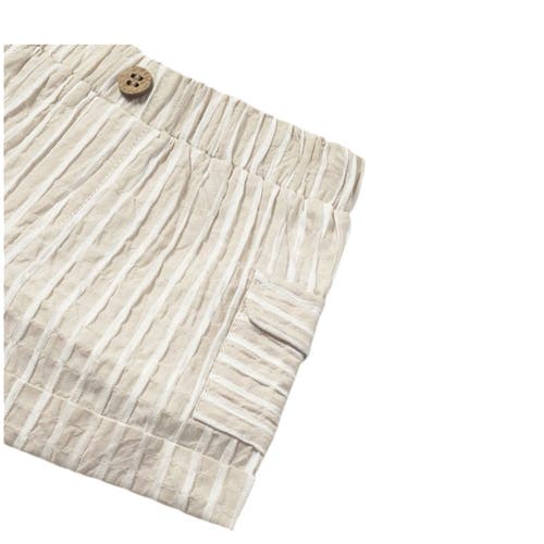 Mayoral 3 Piece Shorts Set In Beige