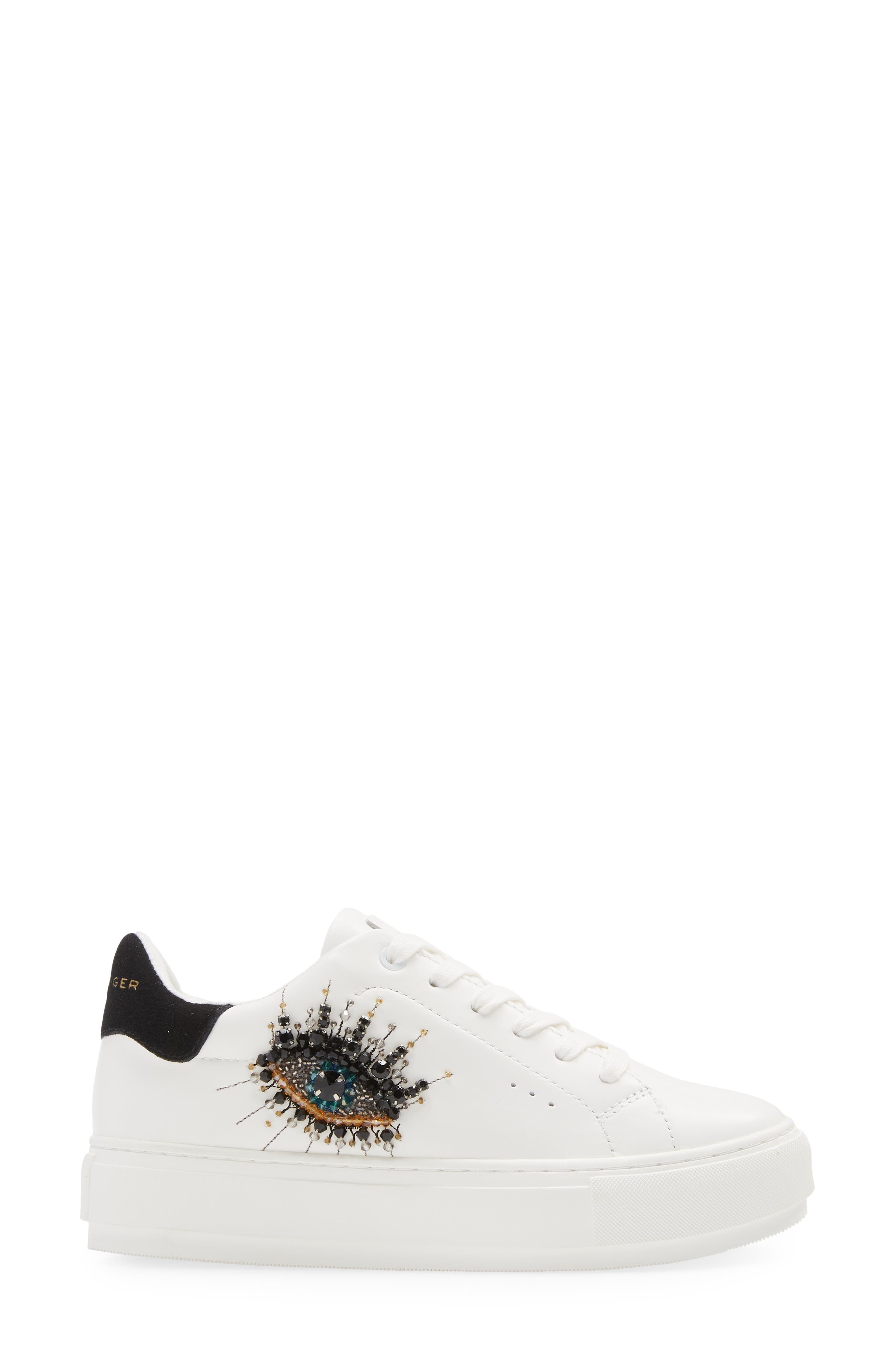 Kurt Geiger London Laney Eye Sneaker, Alternate, color, White