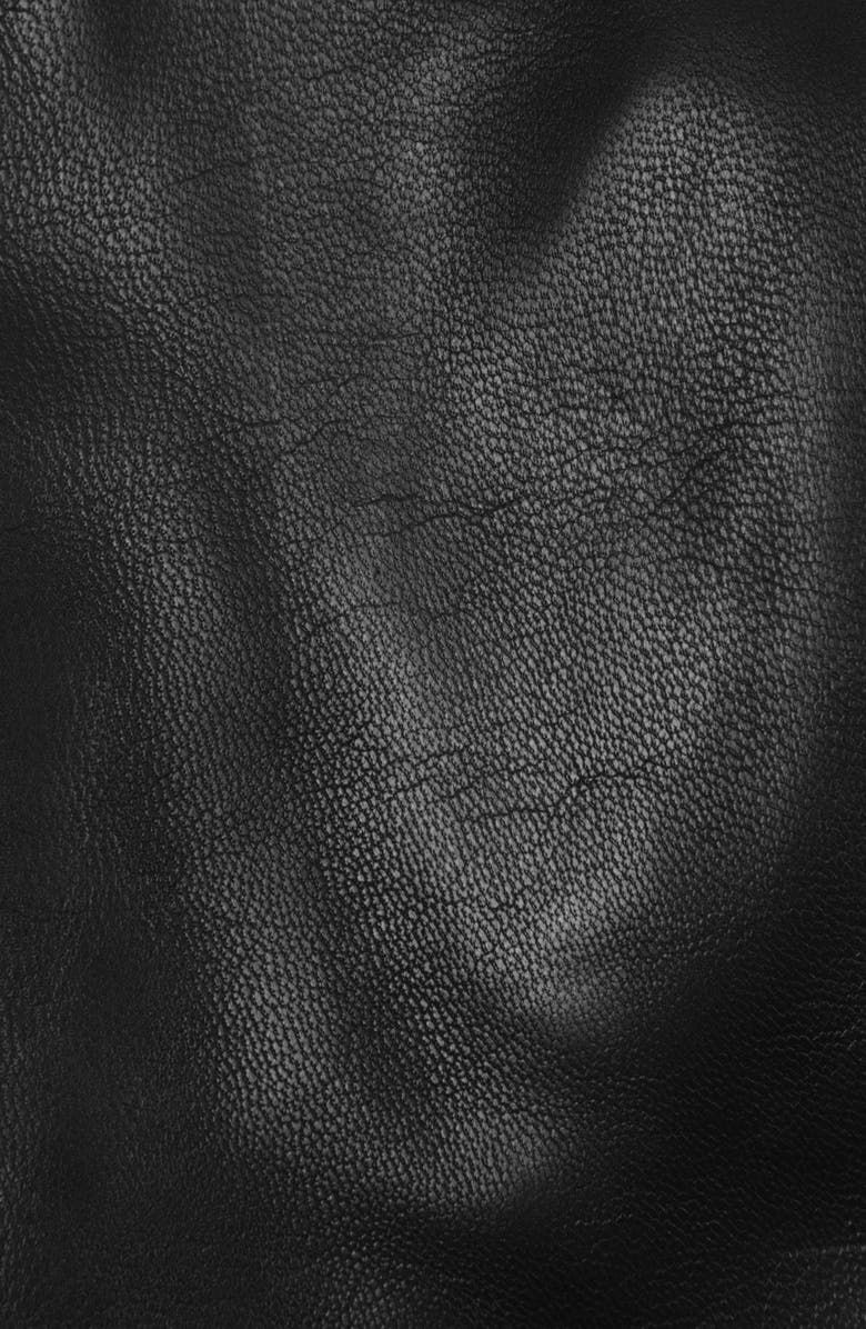 AllSaints Zip Leather Tech Gloves, Alternate, color, 