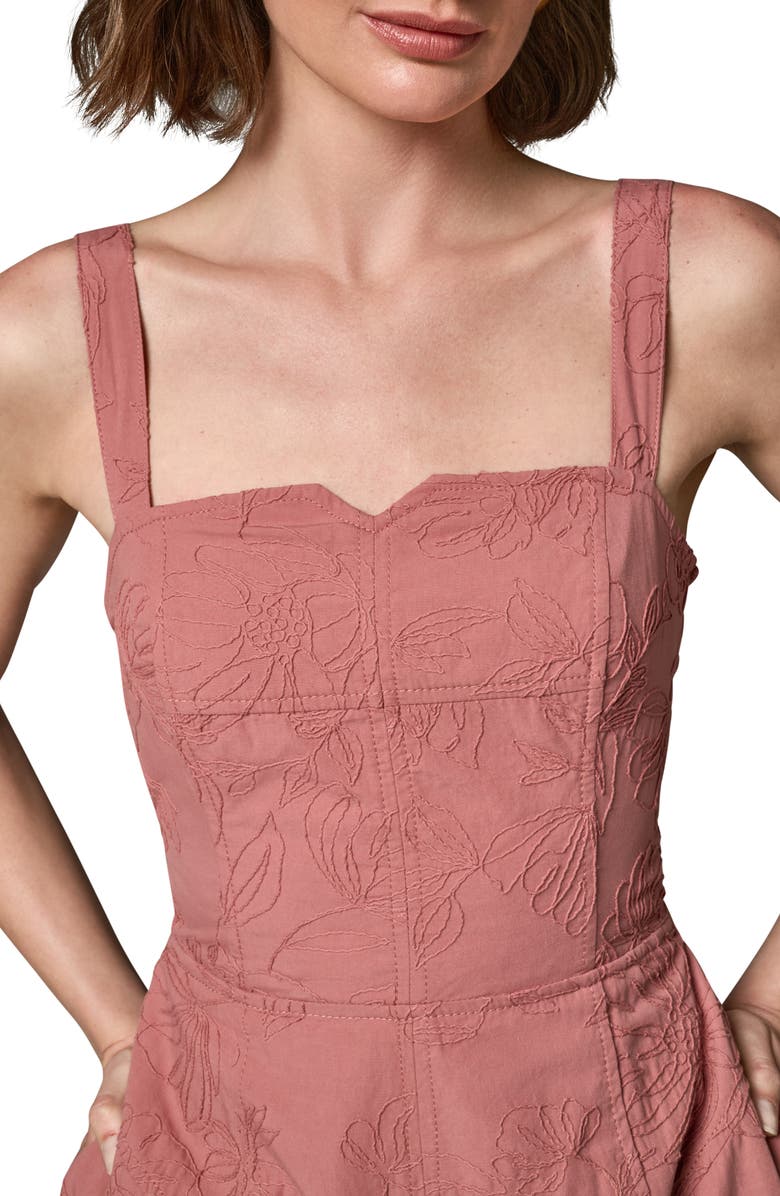 Donna Karan New York Embroidered Sleeveless Midi Dress, Alternate, color, 