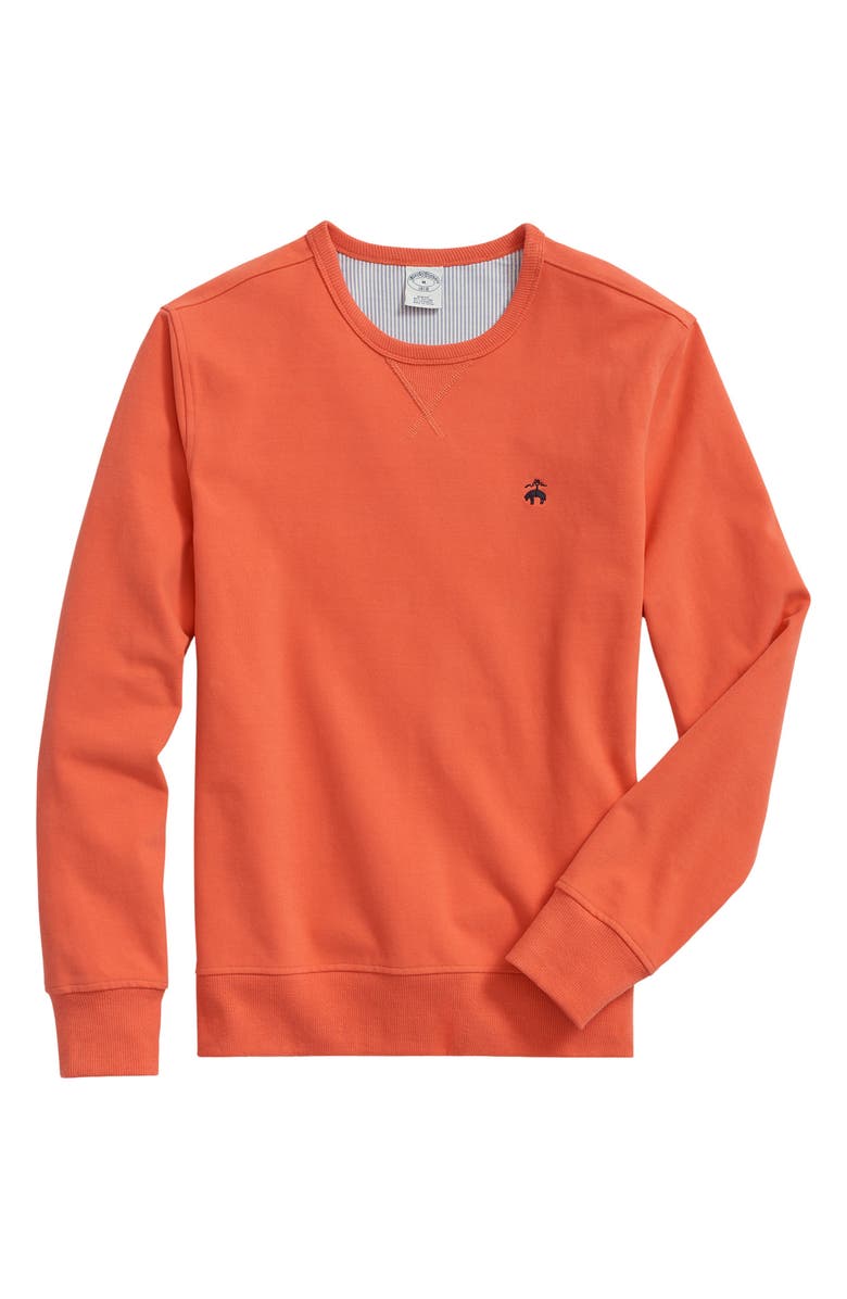 Brooks Brothers Slim Fit Stretch Cotton Sweatshirt, Main, color, 