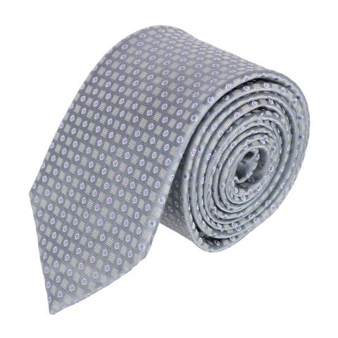 Ewing Square and Polka Dot Business Silk Necktie