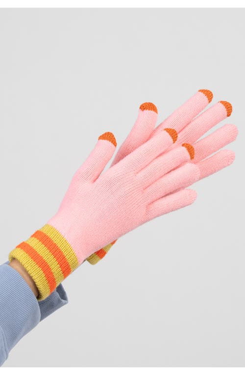 Verloop Sport Cuff Touchscreen Gloves In Pink