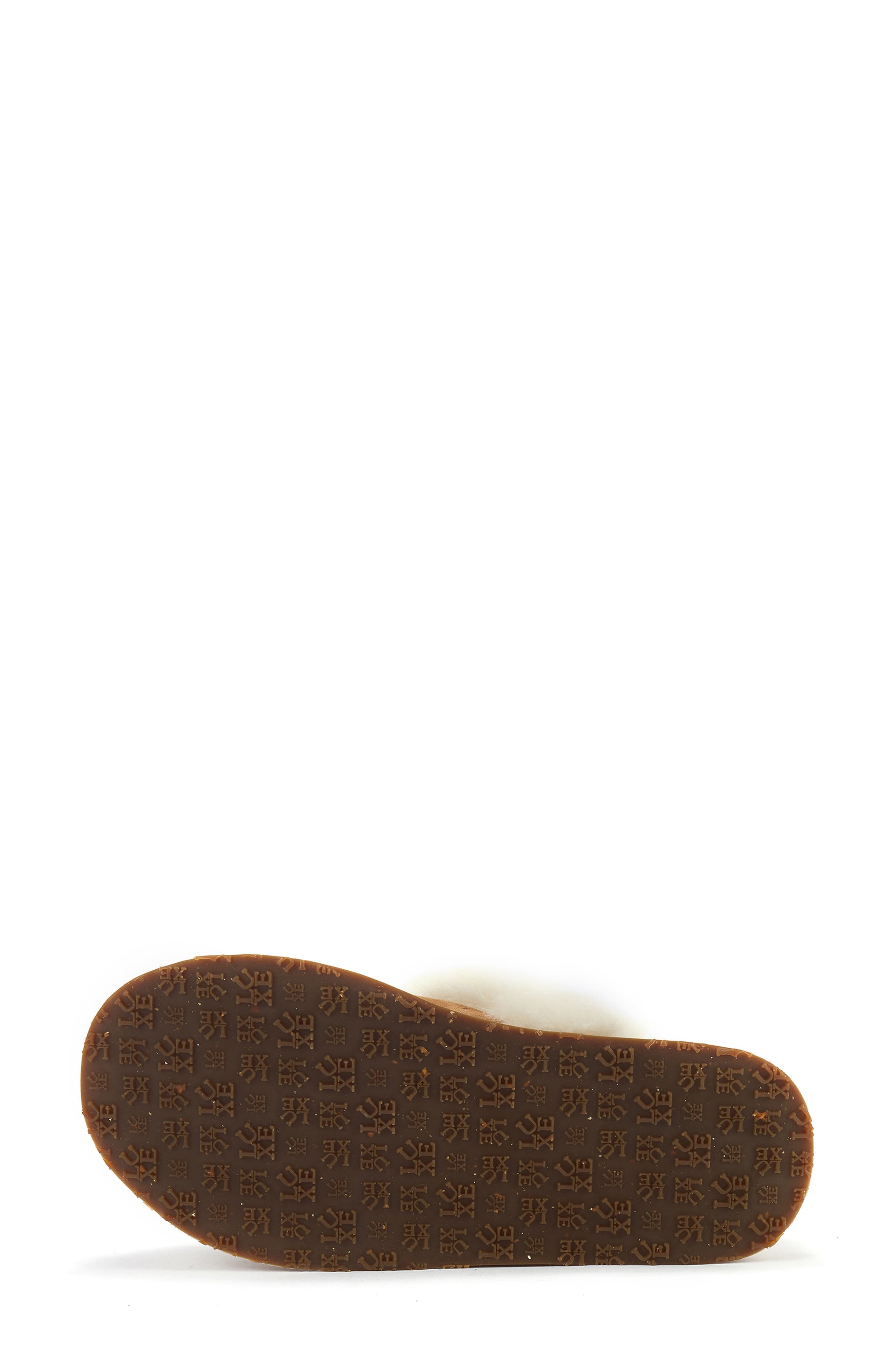 Australia Luxe Collective Genuine Shearling Platform Mule Slipper, Alternate, color, Chestnut