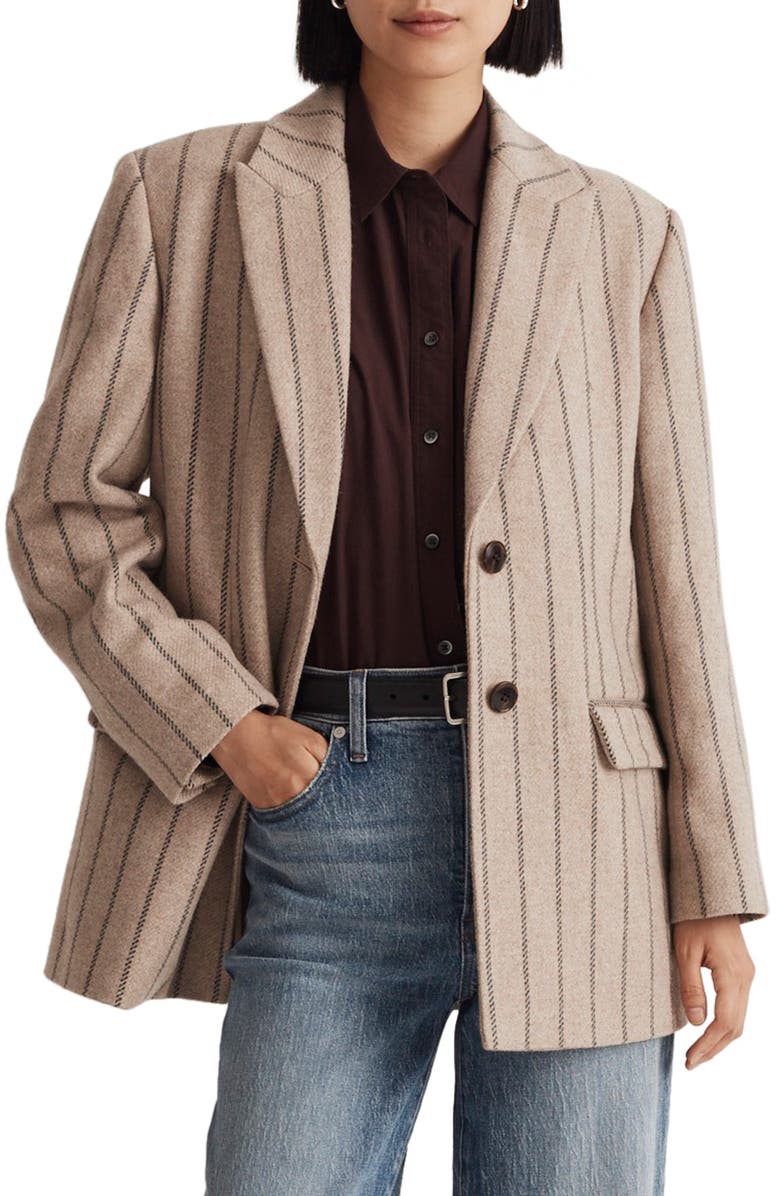 Madewell The Bedford Oversize Belted Blazer, Main, color, 