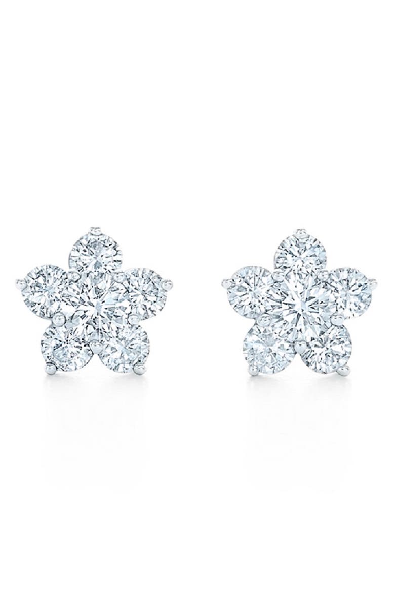 Kwiat Floral Cluster Diamond Stud Earrings, Main, color, 