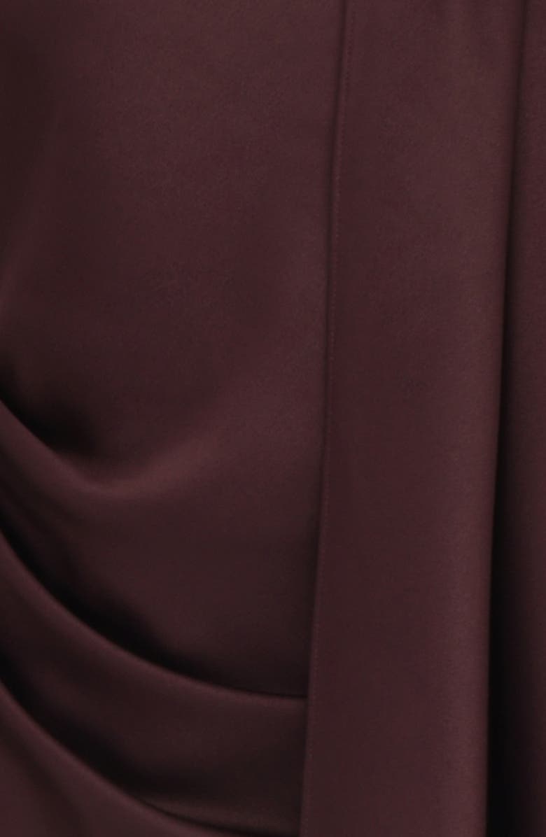 HOUSE OF CB Angelina Asymmetric Halter Midi Dress, Alternate, color, Brown