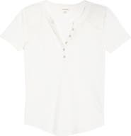 Lucky Brand Cutwork Henley Top