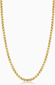 Oradina 14K Gold Round Bodega Chain Necklace