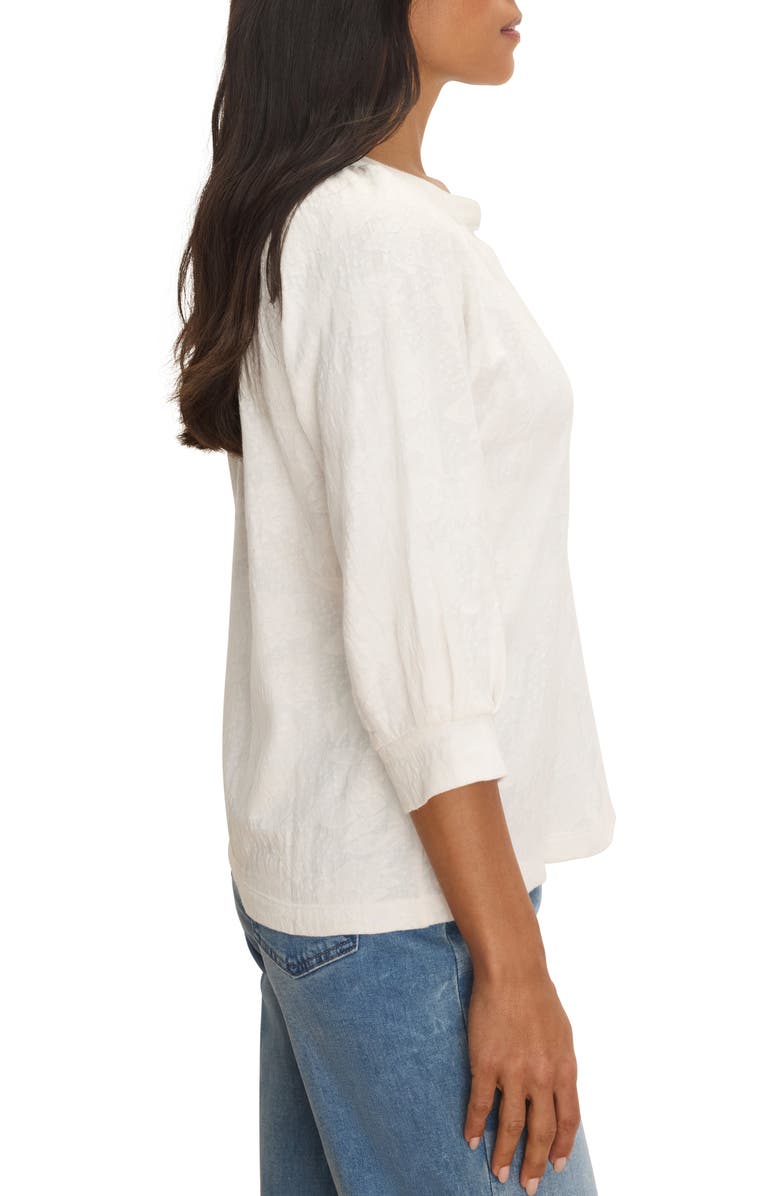 NZT by NIC+ZOE Lace Split Neck Top, Alternate, color, Paper White