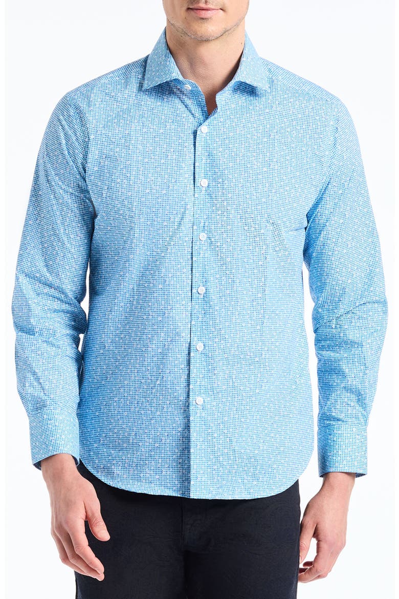Jonah Long Sleeve Woven Shirt, Main, color, BLUE